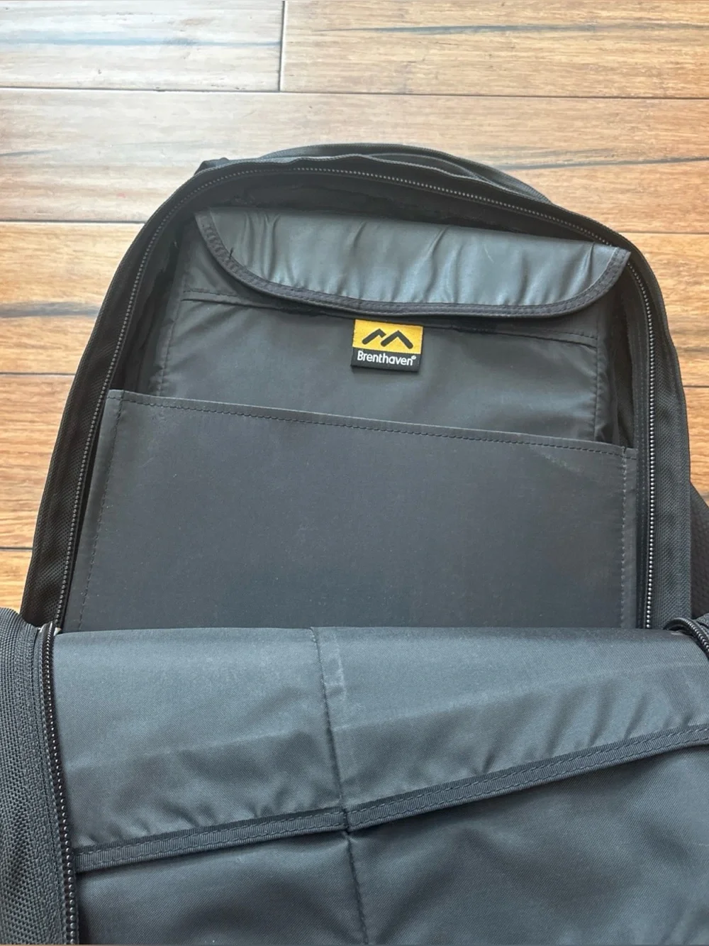 Brenthaven Black Solid Laptop Backpack, Padded Compartment, Adjustable Straps